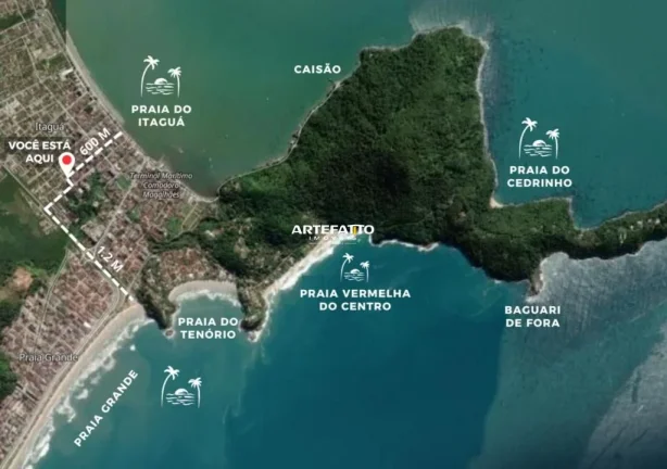 Imagem Apartamento a venda na Praia do Tenório com 2 suítes em Ubatuba