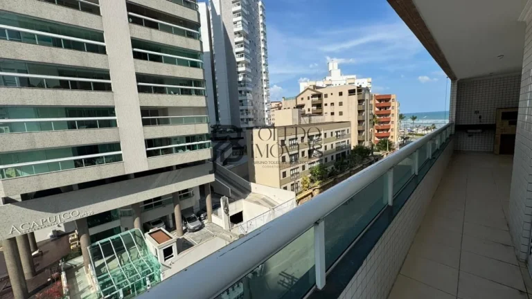 Imagem Apartamento 02 dormitórios sendo 01 suíte com 93m² com 01 vaga de garagem - Vista mar e Sol manhã