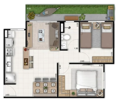 Imagem APARTAMENTO RESIDENCIAL em Rio de Janeiro - RJ, Taquara