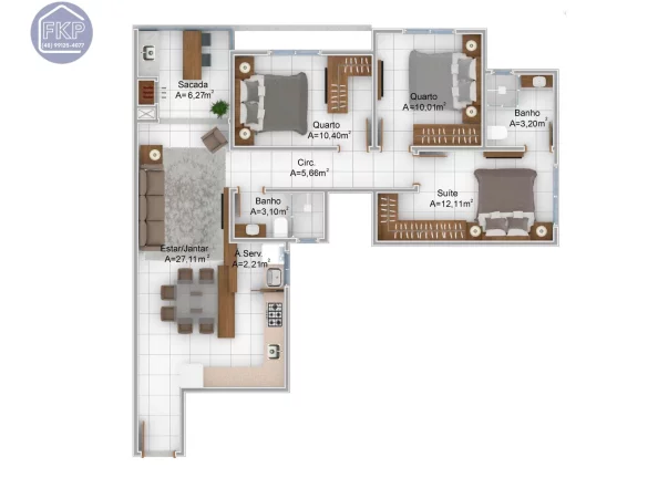 Imagem Apartamento 3 dormitórios!
