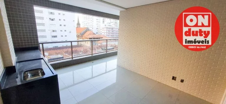 Imagem Apartamento com 2 dormitórios à venda, 128 m² por R$ 1.600.000,00 - Embaré - Santos/SP