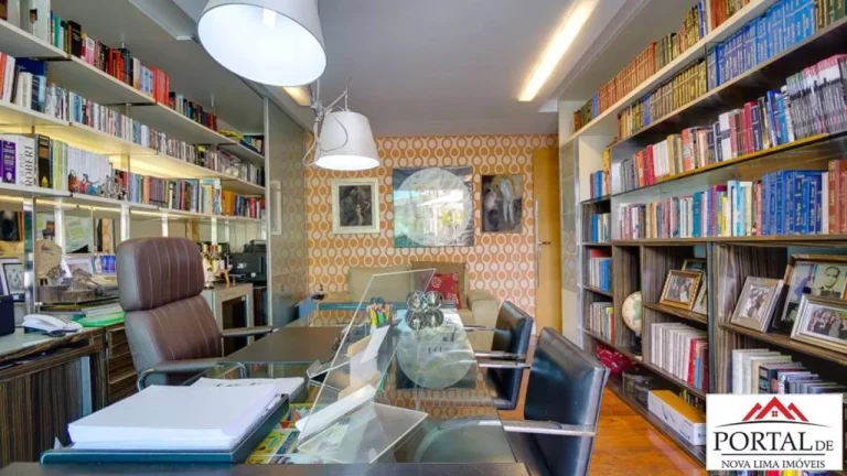 Imagem Casa maravilhosa a venda no Belvedere em Belo Horizonte, construída em área equivalente a 2 lotes, área de lazer com piscina aquecida