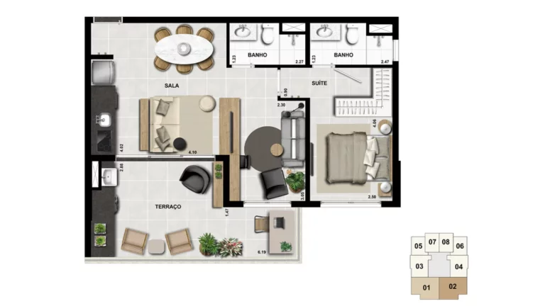 Imagem Apartamento com 1 quarto a venda em Campo Belo São Paulo SP, apartment in São Paulo Brazil, apartamento 1 dormitório no bairro Campo Belo São Paulo
