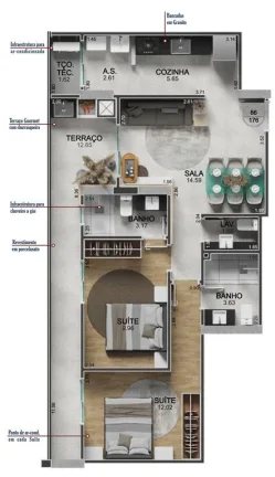 Imagem APARTAMENTO COM 79.47 m² - REAL - PRAIA GRANDE SP