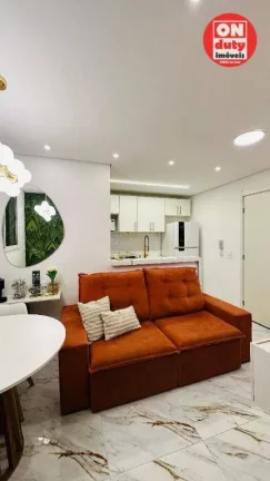 Imagem Apartamento com 2 dormitórios à venda, 46 m² por R$ 340.000,00 - Areia Branca - Santos/SP