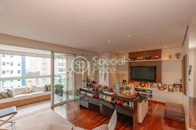 Imagem Excelente apartamento com 160m² no Brooklin!! Living amplo com varanda envidraçada, home theater, ...