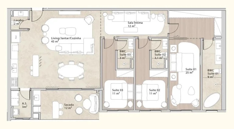 Imagem Apartamento 3 Dormitórios para venda em Florianópolis - SC