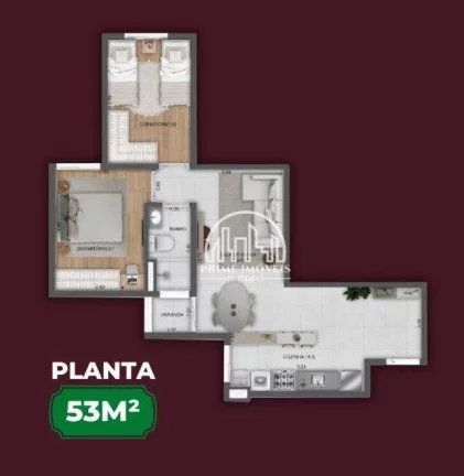 Imagem Apartamento com 2 dormitórios à venda, 49 m² por R$ 340.000,00 - Parque Carolina - Jundiaí/SP