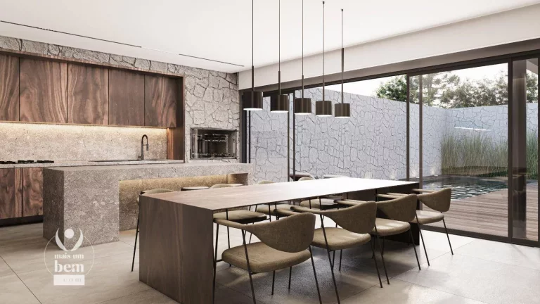 Imagem Casa nova com 267m², quintal gourmet, 4 quartos (2 suítes) à venda por R$ 3.068.000 - Santo Inácio - Curitiba/PR