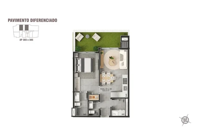Imagem Apartamento 2 Dormitórios para venda em Florianópolis - SC