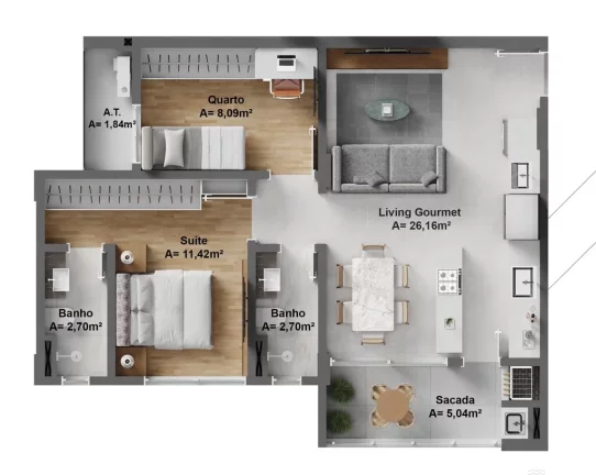 Imagem Apartamento à venda no bairro São Judas - Itajaí/SC