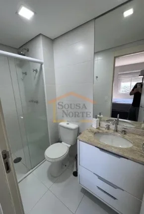 Imagem Apartamento de 63 m², com 2 dormitórios, sendo 1 suíte, 2 banheiros, sala ampla integrada à cozi...