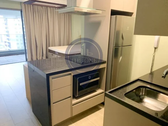 Imagem Studio de Alto Padrão para Locação no Brooklin Paulista, São Paulo-SP: 1 Quarto, 2 Salas, 1 Banheiro, 1 Vaga de Garagem, 64,25m².