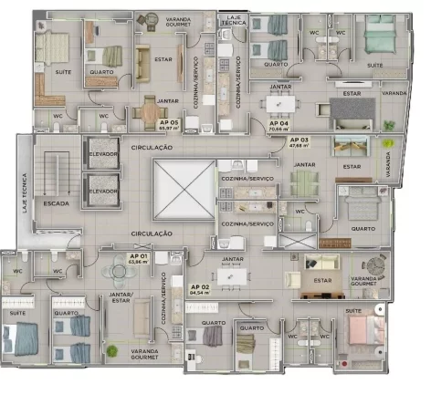 Imagem Apartamento com 2 dormitórios à venda, 70 m² por R$ 859.000,00 - Cabo Branco - João Pessoa/PB