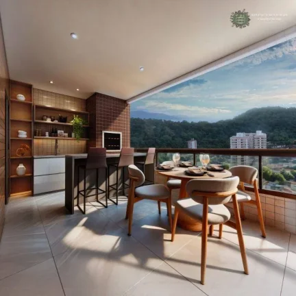 Imagem Apartamento com 3 dormitórios à venda, 134 m² por R$ 1.372.512,00 - Canto do Forte - Praia Grande/SP