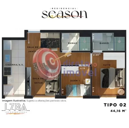 Imagem APARTAMENTO À VENDA 2 DORMITÓRIOS 1 VAGA SEASON TUCURUVI SÃO PAULO
