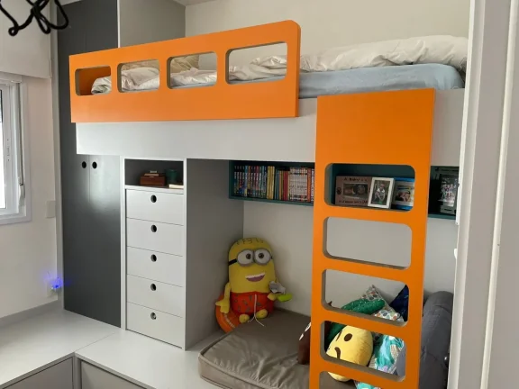 Imagem Apartamento 106 M², 3Q, 1 Suite, 2 banh, lavabo, toda marcenaria, churrasqueira gourmet fechada com ar split, semimobiliado, depósito, área de lazer.