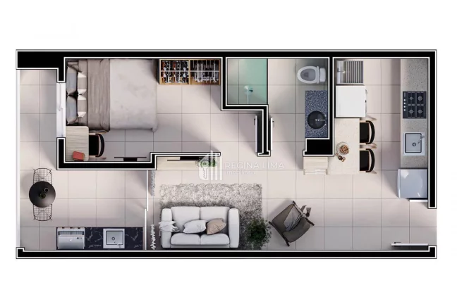 Imagem ULTIMAS UNIDADES- apartamento /stúdio 1 dormitório à venda por R$ 488.778,54- Edifício JÔNATHAS NUNES RESIDENCE - Fátima - Teresina/PI