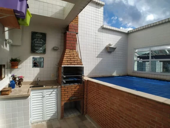 Imagem COBERTURA DUPLEX COM 3 DORMITÓRIOS À VENDA, 208 M² POR R$ 1.290.000 - MARAPÉ - SANTOS/SP