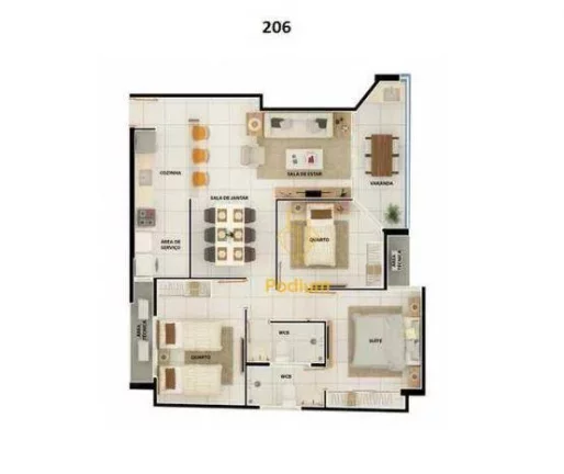 Imagem Apartamentos a 200m da beira mar da Praia de Camboinha - AP0387