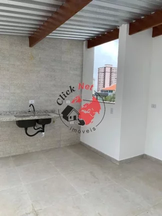 Imagem Cobertura nova com elevador,105m2 , 2 dorms c suíte, quintal e churrasq ,2 vagas , Santa Maria, Santo André