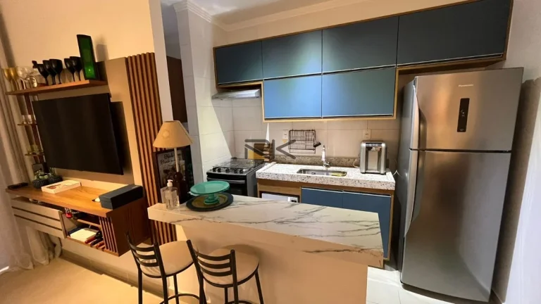 Imagem APARTAMENTO PRAIA GRANDE com 2 dormitórios sendo 1 suíte,1 vaga de garagem,varanda gourmet com churrasqueira,sala 2 ambientes