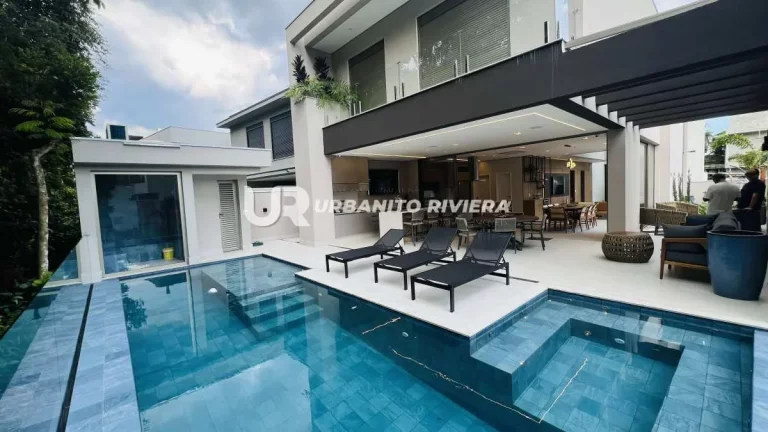 Casa sofisticada na Riviera com piscina aquecida, sauna e localização privilegiada
