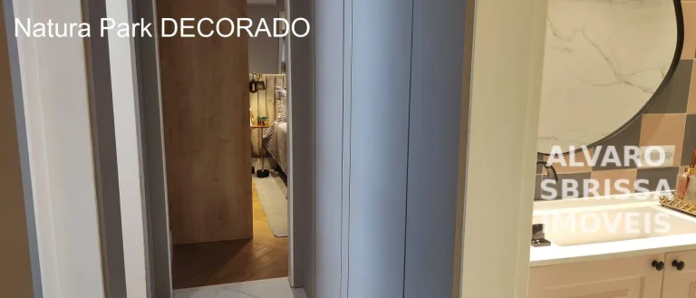 Imagem Apartamento com 3 dormitórios sendo uma suíte em condomínio park, cercado de vegetação, lagos, peixes, locais agradáveis para relaxar e área de lazer