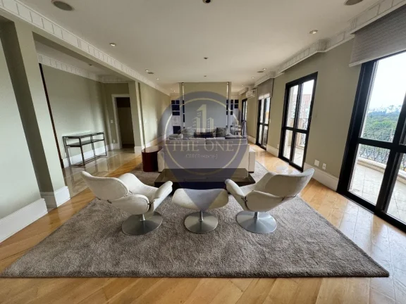 Imagem Apartamento luxuoso para venda ou locação em Moema, São Paulo-SP: 6 quartos, 4 suítes, 3 salas, 6 banheiros, 6 vagas, 313m².