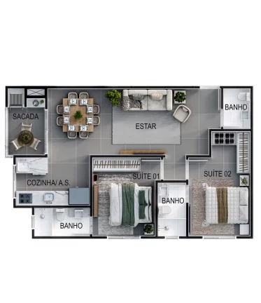 Imagem San Andrés - Apartamento à venda no bairro Bombas - Bombinhas/SC