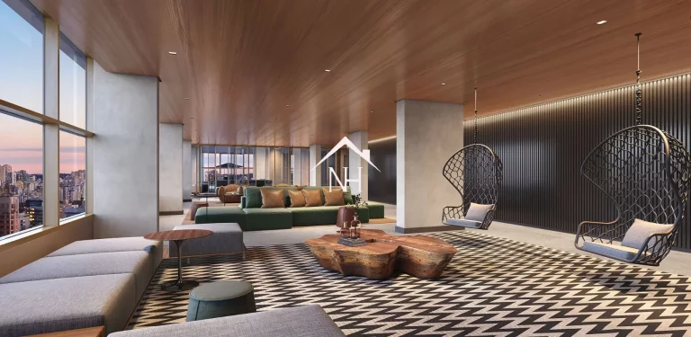 Imagem Studio de 32m no Brooklin c/ dormitório integrado a varanda,espaço gourmet,piscinas,salão de jogos,fitness,bicicletário,sauna,lavanderia,spa,sauna