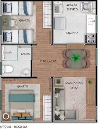 Imagem Apartamento com 2 dormitórios à venda, 41 m² por R$ 160.000,00 - Chácara Holiday - Itaquaquecetuba/SP