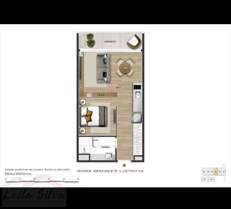 Imagem Apartamento 1 dormitório para Venda em Teresina, Cabral, 1 dormitório, 1 banheiro, 1 vaga
