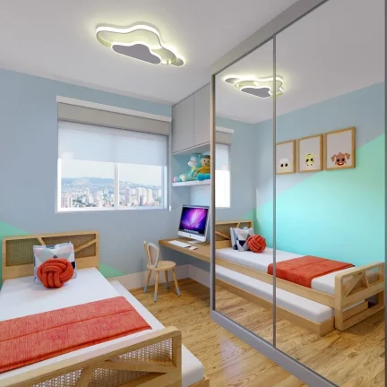 Imagem Apartamento de 2 quartos no Centro de Suzano-SP - Condomínio Uptown Suzano - 44m² - 1 suíte - 2 banheiros - 1 vaga de garagem!