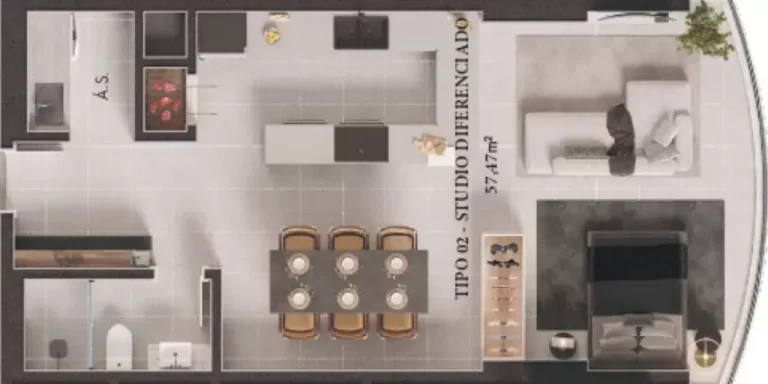 Imagem Imóvel com 1 Quarto à Venda, 57 m² em Perequê - Porto Belo