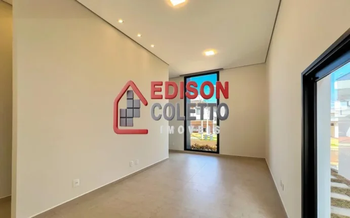 Imagem Casa nova, recém construída a venda, 3 quartos com portas balcão, persianas automatizadas, no Residencial Villa Bela Vista, em Piracicaba