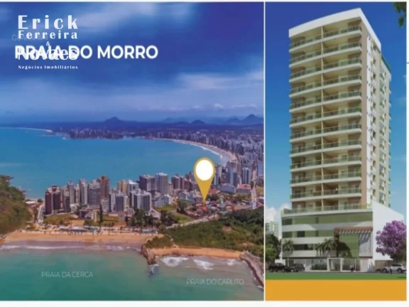 Apartamento com 3 dormitórios e 2 vagas de garagem a Venda na praia do morro, financiamento direto com a Construtora
