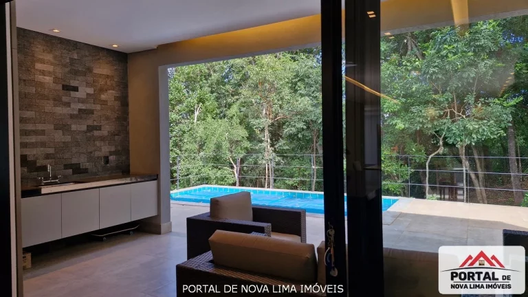 Imagem Casa a venda no condomínio Quintas do Sol em Nova Lima. Casa de 1 pavimento. Casa com 3 suítes, casa de alto luxo. Casa nova a venda no Quintas do Sol