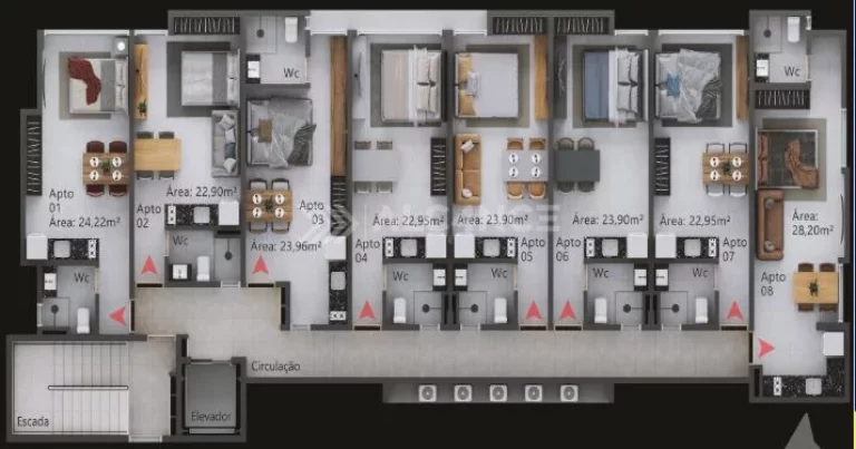 Imagem Flat - 23,96 m² - Intermares, Cabedelo/PB