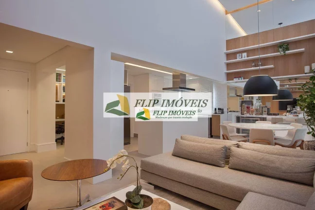 Imagem Cobertura mobilhada p venda 144 m² pé direito duplo com 3 quartos no miolo do Cambuí - Campinas - SP