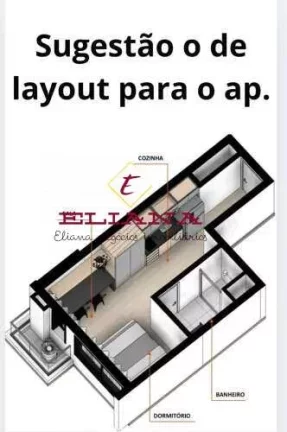 Imagem Studio à venda em São Paulo, Campo Belo, com 1 quarto, 26m²