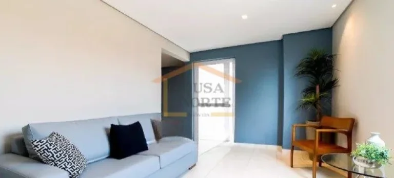 Imagem Apartamento amplo de 47 m², com 1 dormitório, banheiro, varanda e área de serviço. Possui armár...
