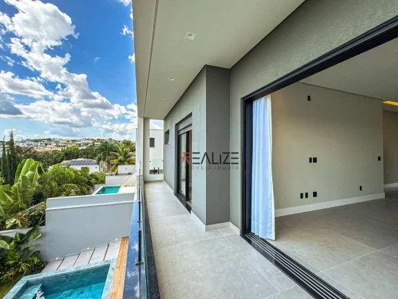 Imagem Casa alto padrão com 3 suítes e escritório à venda, 311 m² por R$ 3.200.000 - Condomínio Jardim Vila Paradiso - Indaiatuba/SP