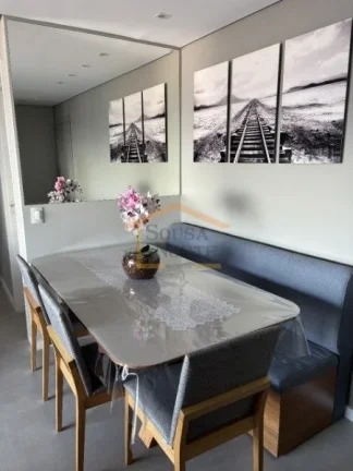 Imagem Apto com 2 dormitórios, sendo 1 suítes, sala p/ 2 ambientes, varanda gourmet, banheiro social, coz...