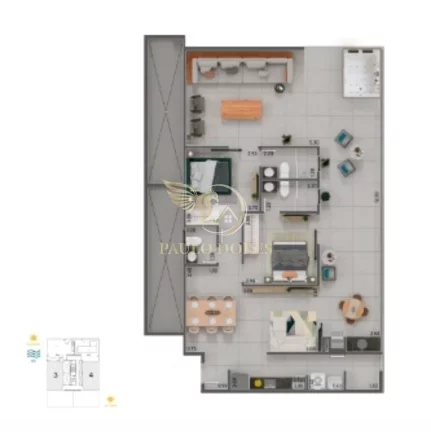 Imagem APARTAMENTO COBERTURA DE 106,64 M² COM 3 VAGAS DE GARAGEM NO ITAGUÁ EM UBATUBA-SP