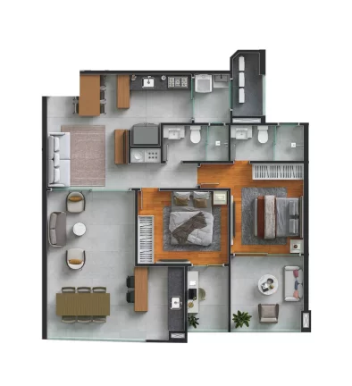 Imagem Lançamento Versatto Residence localizado a 3 quadras do mar.