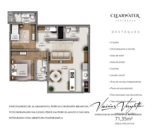 Imagem Apartamento 2 dormitórios para Venda em Camboriú / SC no bairro São Francisco de Assis