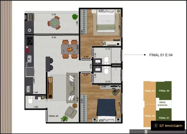 Imagem Lançamento em Atibaia/SP - Apartamentos próximos á Av. Lucas - 69,00m² !