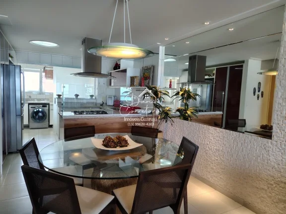 Imagem Imperdível! Lindo apartamento no Ocean Front estuda permuta, 4 suítes na Enseada, Guarujá-SP - 169m², 2 salas, 5 banheiros, 3 vagas.