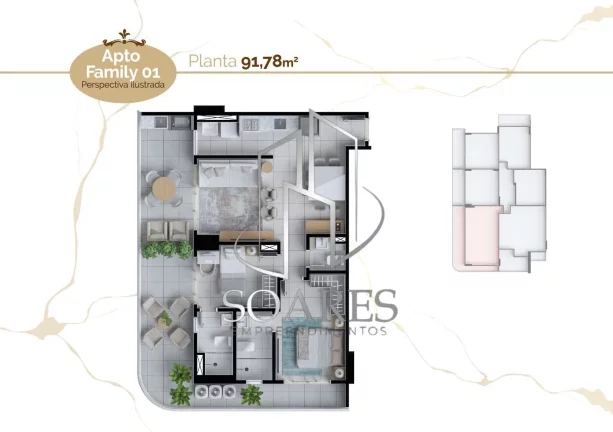 Imagem Vogue Nazaré -e Apartamentos de 1 e 2 quartos (1 suites) em Nazaré - Belém09